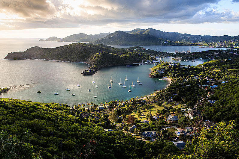 Antigua — English Harbour with sailing yachts