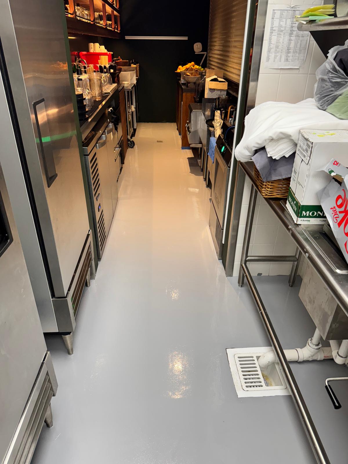 Commercial floor coating