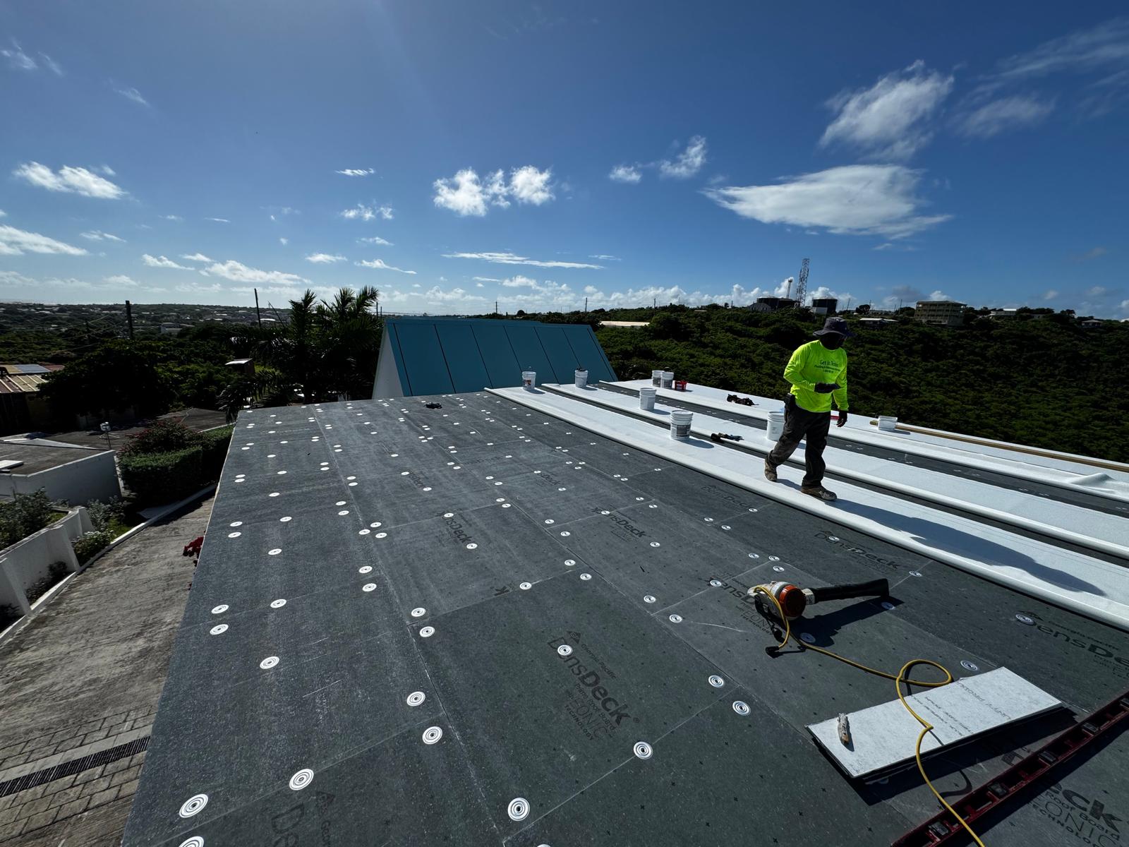 New roof installation
